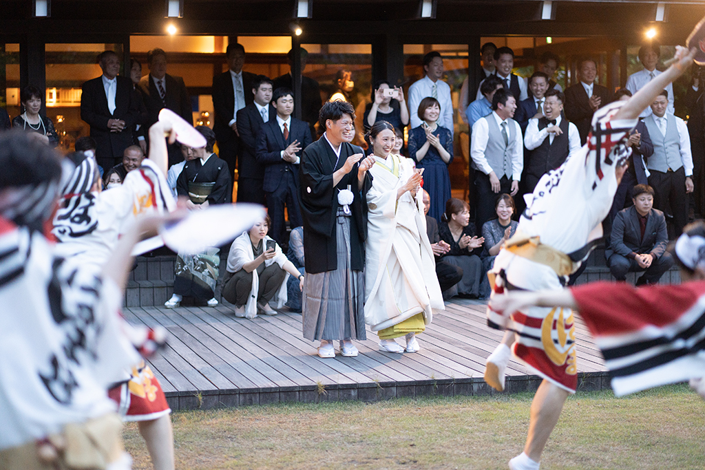 新郎新婦　阿波踊り　演出